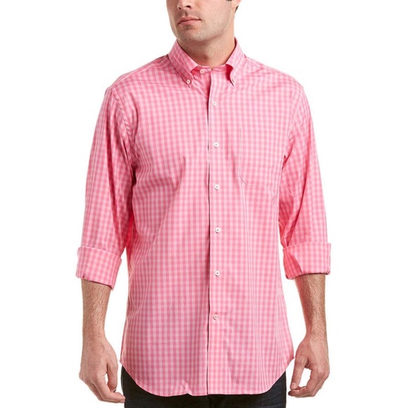 Southern Tide Getaway Gingham Sport Shirt in Pink Lemonade NWT sz M - Picture 3 of 12